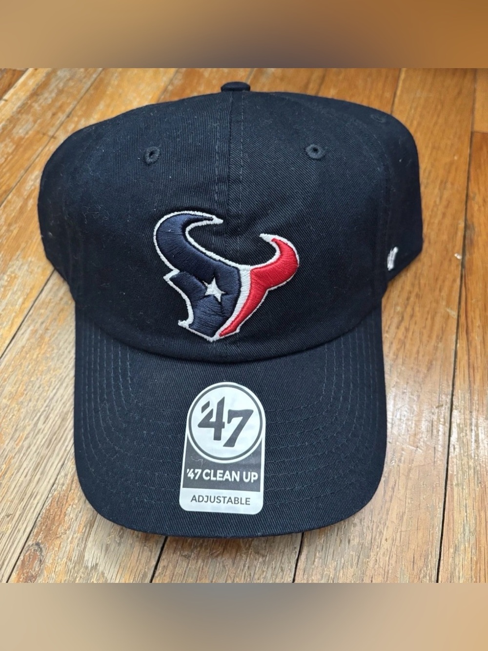 '47 Houston Texans Clean Up Navy Adjustable Strap Hat Dad Cap